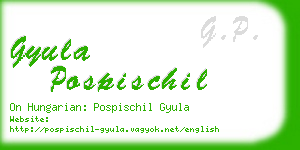 gyula pospischil business card